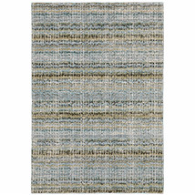 10' X 13' Blue and Ivory Abstract Power Loom Area Rug - $2,302.96 CAD