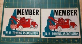 2 Vintage NH Towing Association Member Reflective Auto Stickers - $19.34