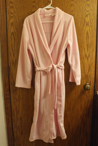 Secret Treasure Light Pink Fleece Robe - Women&#39;s M 8/10 - £15.78 GBP