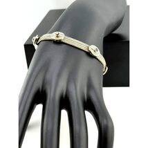 Vintage Signed Anatoli Sterling Silver Citrine 4 Strand Bracelet - $79.70