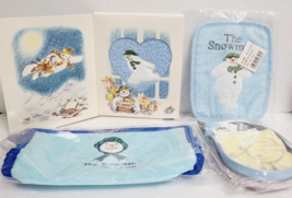 The Snowman Mini Towel Pouch Canned Towels Tissue case Set Old Rare - $92.57