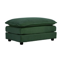Green Chenille Ottoman: Footrest for Sofa - $2,805.56 MXN