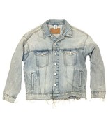 H&amp;M &amp;Denim Women&#39;s Jacket Light Wash Distressed Front Double Pocket Butt... - $8.01 CAD