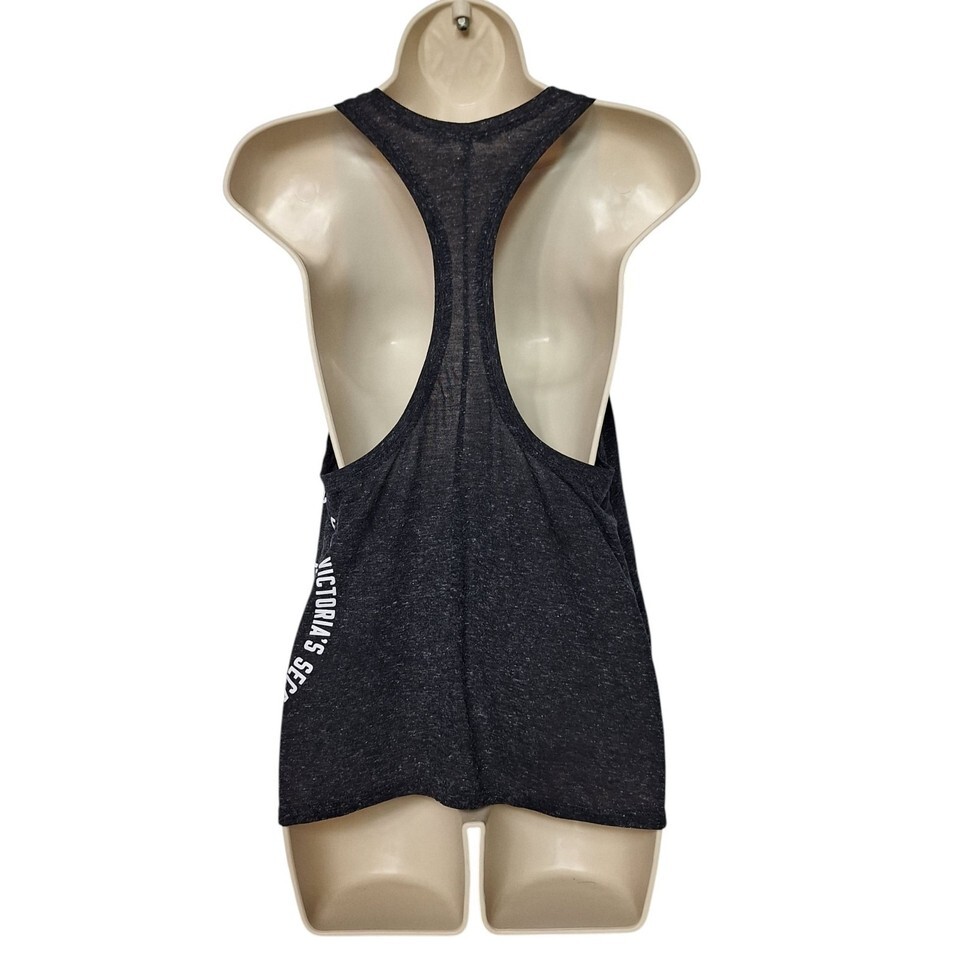 Victoria Secret Women's Racerback Tank Top Size Small Black Angel Summer Casual Item image 3