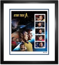 Star TrekTM 50th Anniversary – Framed Stamp Pane. #1218 of 1701. Only 1,701 prod - £71.32 GBP