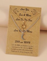 Set of 2 Sun and Moon Necklaces - one silver and one gold - £10.60 GBP