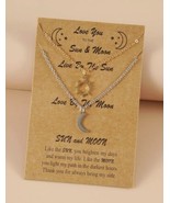 Set of 2 Sun and Moon Necklaces - one silver and one gold - £10.39 GBP