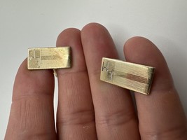 Vintage EM Hadley 10k RGP Cufflinks 2.2cm - $25.25