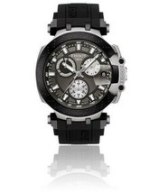 Tissot Men&#39;s T-Race Gray Dial Black Silicone Strap Watch T115.417.27.061.00 - £390.82 GBP