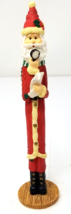 Long Thin Santa Claus Figurine Ceramic Magnifying Glass Naughty List Vintage - £15.24 GBP