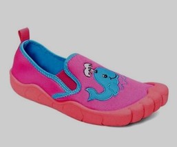 Newtz Girls Water Shoes Size 5-6 Pink Blue W Whale New UPF 50+ - $9.85