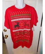 Christmas Tees Ugly Red Christmas T-shirt Size XL Men&#39;s NEW - $16.91