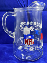 Vintage NFL AFC &amp; NFC Glass Pitcher. *Pre-Owned* - $23.26