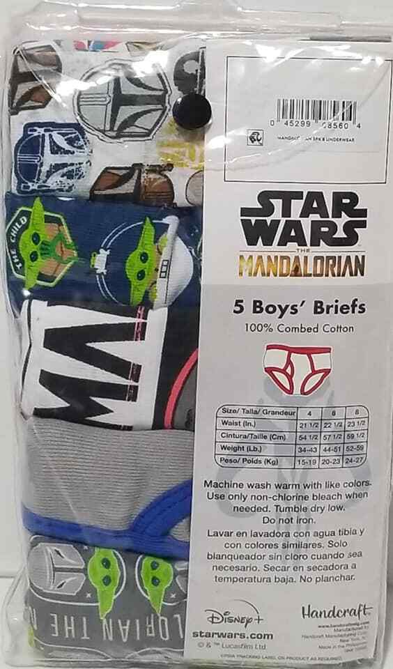 Star Wars 5 Briefs Mandalorian Size 4 (LOC TUB G-14) Item image 3