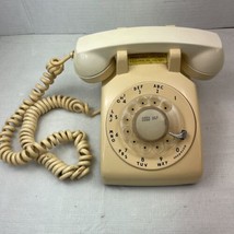 Vintage Cream Western Electric Model 500 Rotary Dial Telephone &amp; Handset 1972 - £23.25 GBP