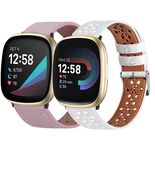 Yibcaiic Leather Bands Compatible Fitbit Versa 4 3 Sense Floral Hollow-out - $178.41 MXN Yibcaiic Leather Bands Compatible Fitbit Versa 4 3 Sense Floral Hollow-out - $178.41 MXN