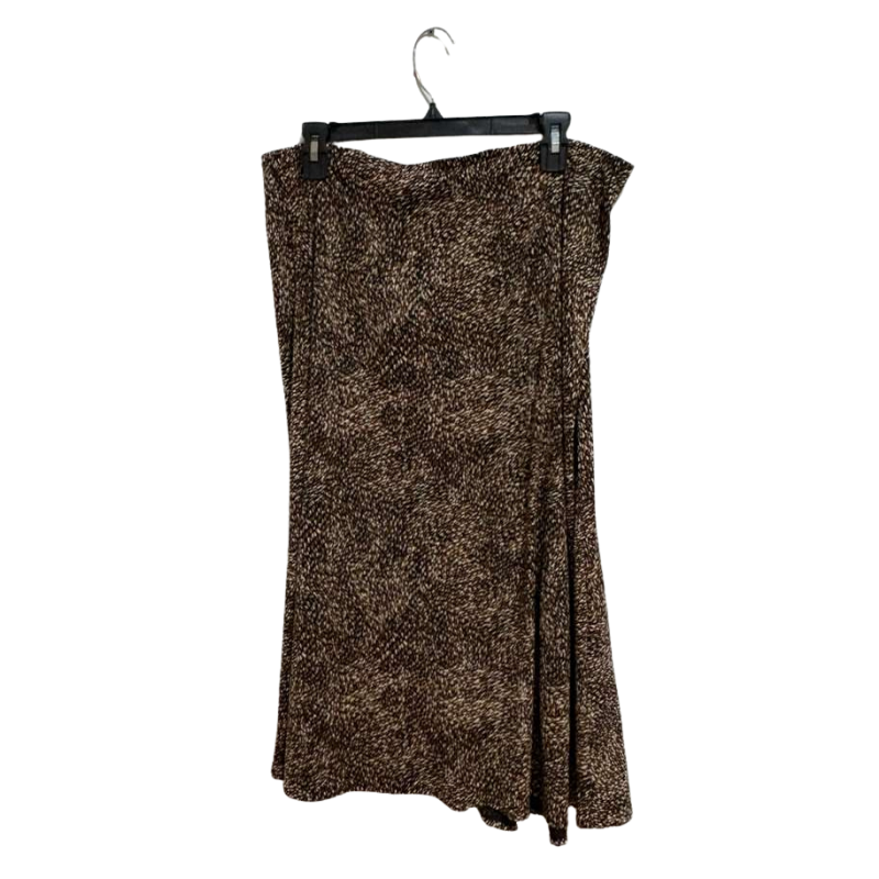 D.F.A. New York Brown Abstract Print Skirt Women’s Size Large Polyester Item image 2