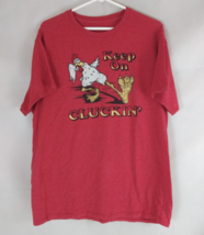 Vintage Delta Pro Weight Keep On Cluckin&#39; Kung Fu Rooster T-Shirt Size L... - $15.51