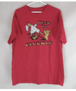 Vintage Delta Pro Weight Keep On Cluckin&#39; Kung Fu Rooster T-Shirt Size L... - $21.75 CAD