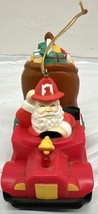 Avon light up Red Light Fireman Santa Ornament - 3.5 inches - £7.36 GBP