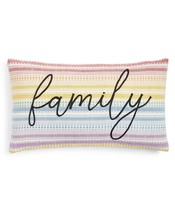 Lacourte Family Pride Rainbow Stripe Decorative Pillow 14 x 24&quot; - £31.66 GBP