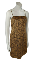Faux Snakeskin Animal Print Camel Multi Juniors Mini Dress Size Large New - £25.40 GBP