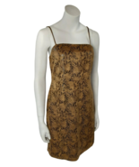Faux Snakeskin Animal Print Camel Multi Juniors Mini Dress Size Large New - £25.92 GBP