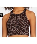 Varley Sherman Leopard Print Longline Racerback Sports Bra Size XS Mob Wife - $12.73