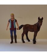 SCHLEICH Horse Club Stable Stall Blonde Hair Girl With Horse Arabian Foa... - $17.20