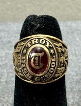 Vintage 10K Gold Troy High School 1971 Ring Trojans - $247.49