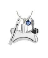 Dog Bone Stainless Pendant Ash Urn - Love Charms™ Option - $29.95