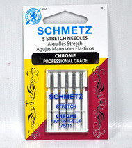 Schmetz Chrome Stretch Needle 5 ct, Size 75/11 - £6.20 GBP
