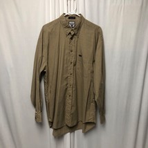 Faconnable Button Down Shirt Mens XL Brown Plaid Long Sleeve 100 Percent Cotton - £14.71 GBP