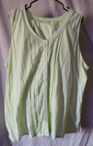Women's Simply Basic Sleepwear Plus Size 3X Tank Top Capri Pants Green Lace - $14.99