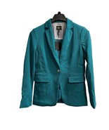 Jules Leopold Single Button Blazer Womens S Textured Green Jacket Office... - €22,30 EUR