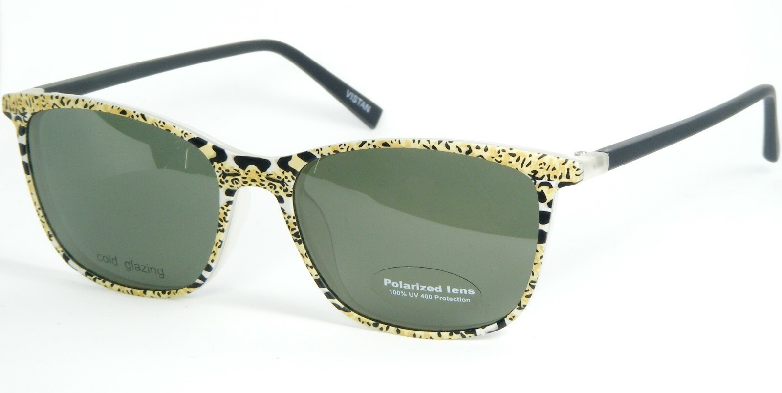 Vistan Mod 6410-2 Rauch Klar Brille Brillengestell W / Grün Linse 52-16-... - $80.10