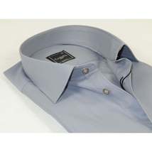 Men's Shirt Hankie CASILA Turkey Cotton Blend Long Sleeves 502030-15 Solid Gray image 2