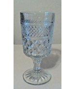 Anchor Hocking Wexford Crystal Diamond Pattern Glass Wine Water Goblet F... - $11.76