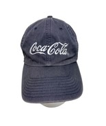 Coca Cola Brand Ball Cap Atlanta  Embroidered Blue Canvas Adjustable Hat - $9.61