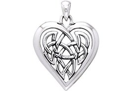 Jewelry Trends Sterling Silver Celtic Knot Eternal Heart Pendant - £31.16 GBP