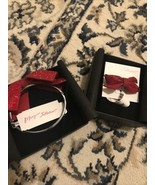 Betsey Johnson Holidays Red Sparkly Bow Metal Adjustable Ring &amp; Bangle B... - $82.30 CAD