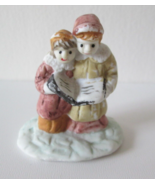 Vintage Porcelain Bisque Christmas Village Figurine, Children Carolers - £6.21 GBP