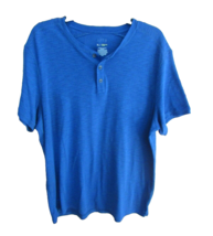 Apt 9 Mens Pullover Shirt Short Sleeve Premier Flex Cotton Button Neck B... - $164.87 MXN