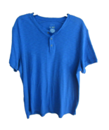 Apt 9 Mens Pullover Shirt Short Sleeve Premier Flex Cotton Button Neck B... - $12.21 CAD