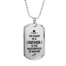 Fathers Day Dad Necklace Gift Stainless Steel or 18k Gold Dog Tag w 24&quot; ... - £33.63 GBP+