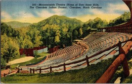 Mountainside Theatre Cherokee North Carolina NC Linen Postcard UNP VTG  (B10) - £3.79 GBP