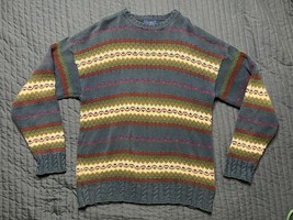 Vintage Lobo By Pendleton Knit Sweater Mens XL Multi Colored Made In USA - $887.42 MXN