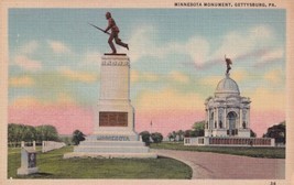 Gettysburg Pennsylvania PA Minnesota Civil War Memorial 1953 Postcard D50 - £2.32 GBP