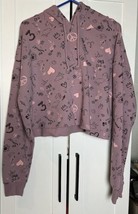 Wild Fable Womens Cropped Hoodie Sz XL Purple Be kind graphic Cotton Blend - $12.16