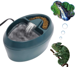 Reptile Chameleon Waterfall Drinking Fountain, Food Bowl Water Cantina Dripper F - $26.96